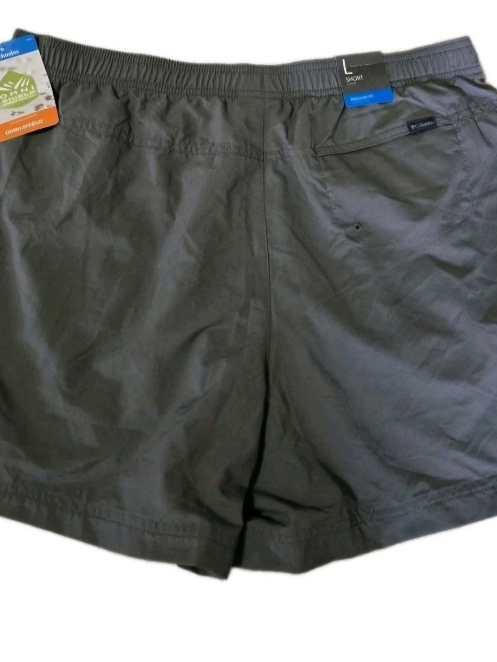 Columbia Women's Gray Nylon Omni Shield Shorts Solid Logo